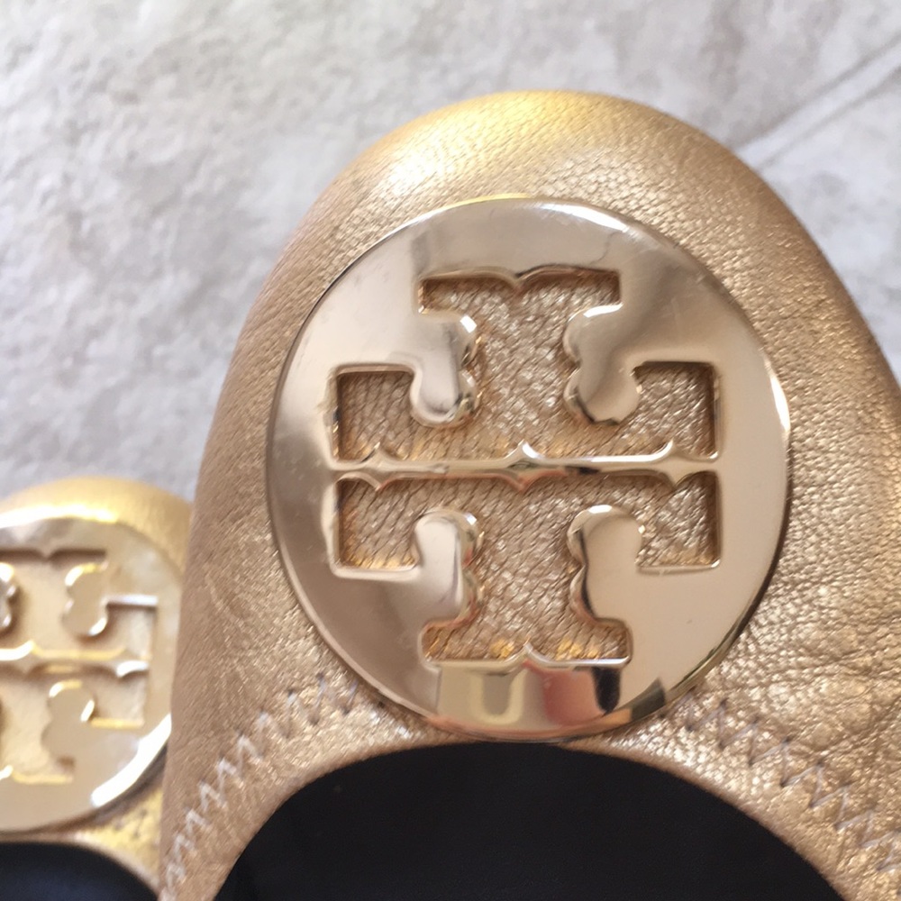 Tory Burch Gold Flats - Picture 3 of 8